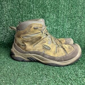 KEEN Circadia Mid Waterproof Leather Hiking Gorpcore Boots Brown Mens Size 11